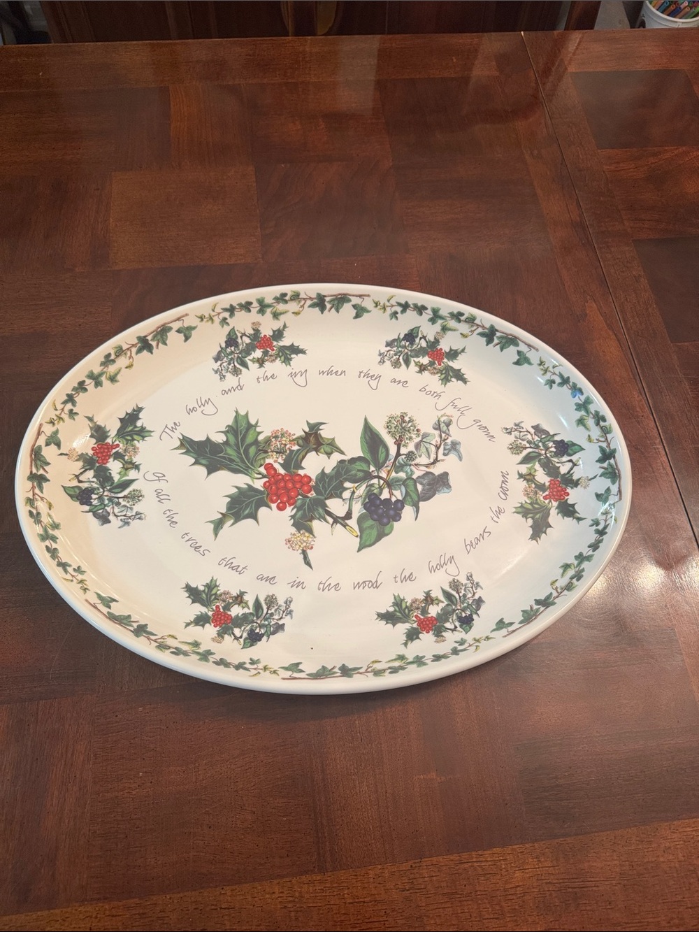 Giant 20” Portmeirion Christmas The Holly and The Ivy Dining Platter